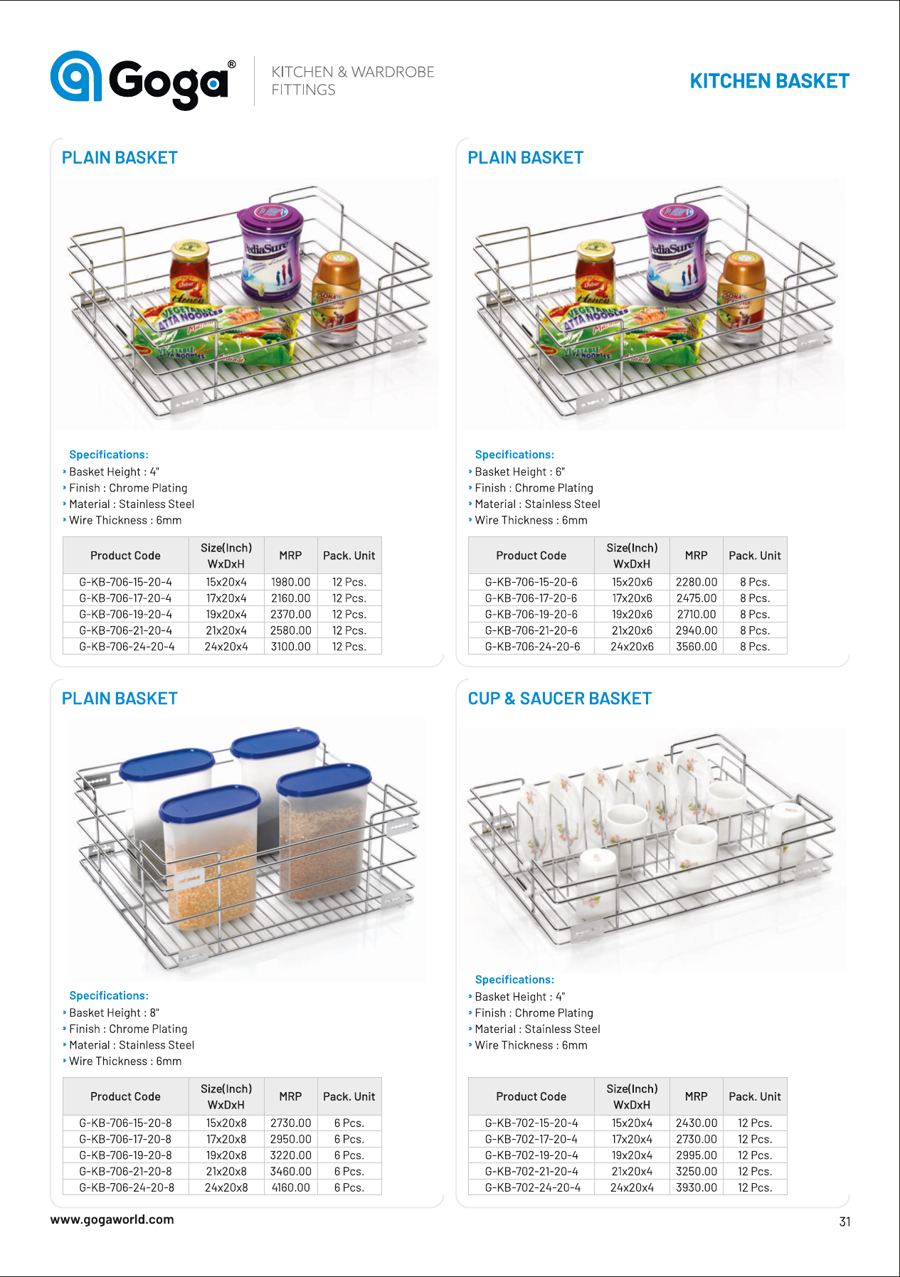 Goga Kitchen Baskets