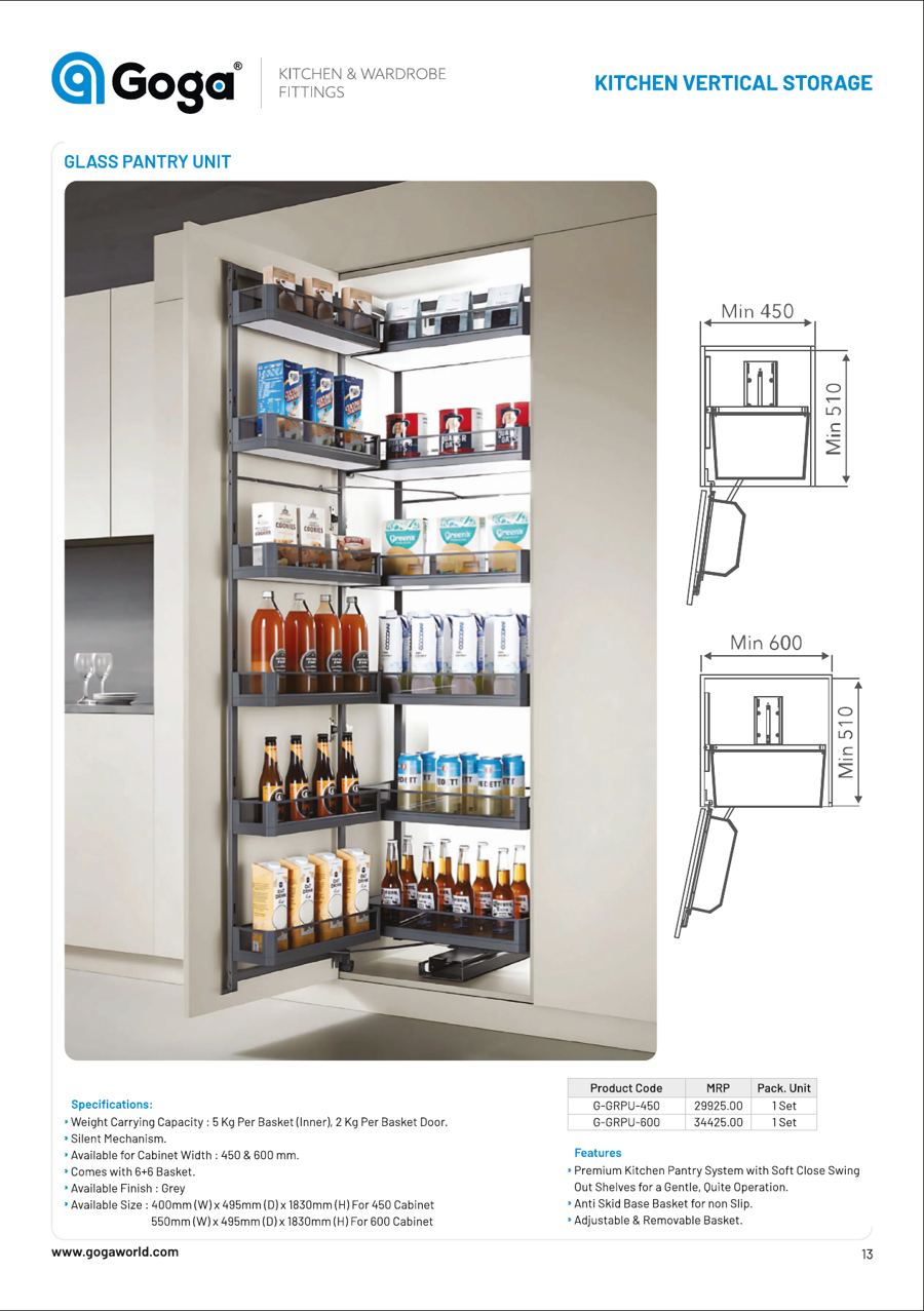 Goga Kitchen Vertical Storage