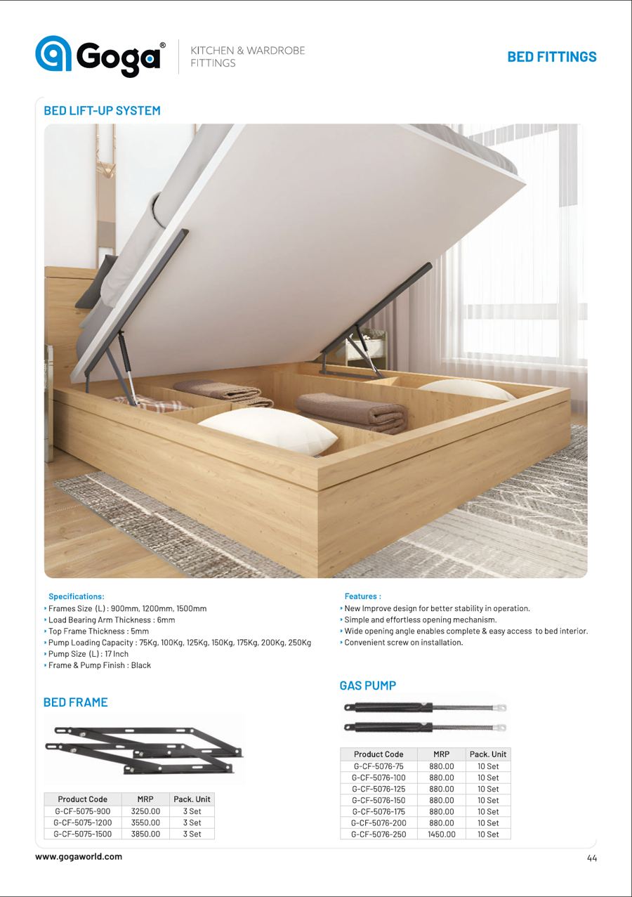 Goga Bed & Desk Fittings